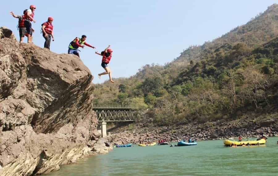Body Surfing and Cliff Jumping, Rishikesh